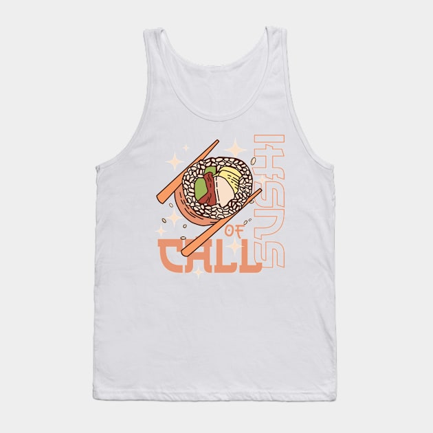 Call Of Sushi | Sushi Food Lover Tank Top by Promen Shirts